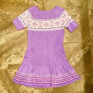 Justice girls size 14 purple sparkly sweater dress